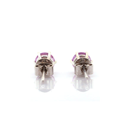 Pink sapphire earrings