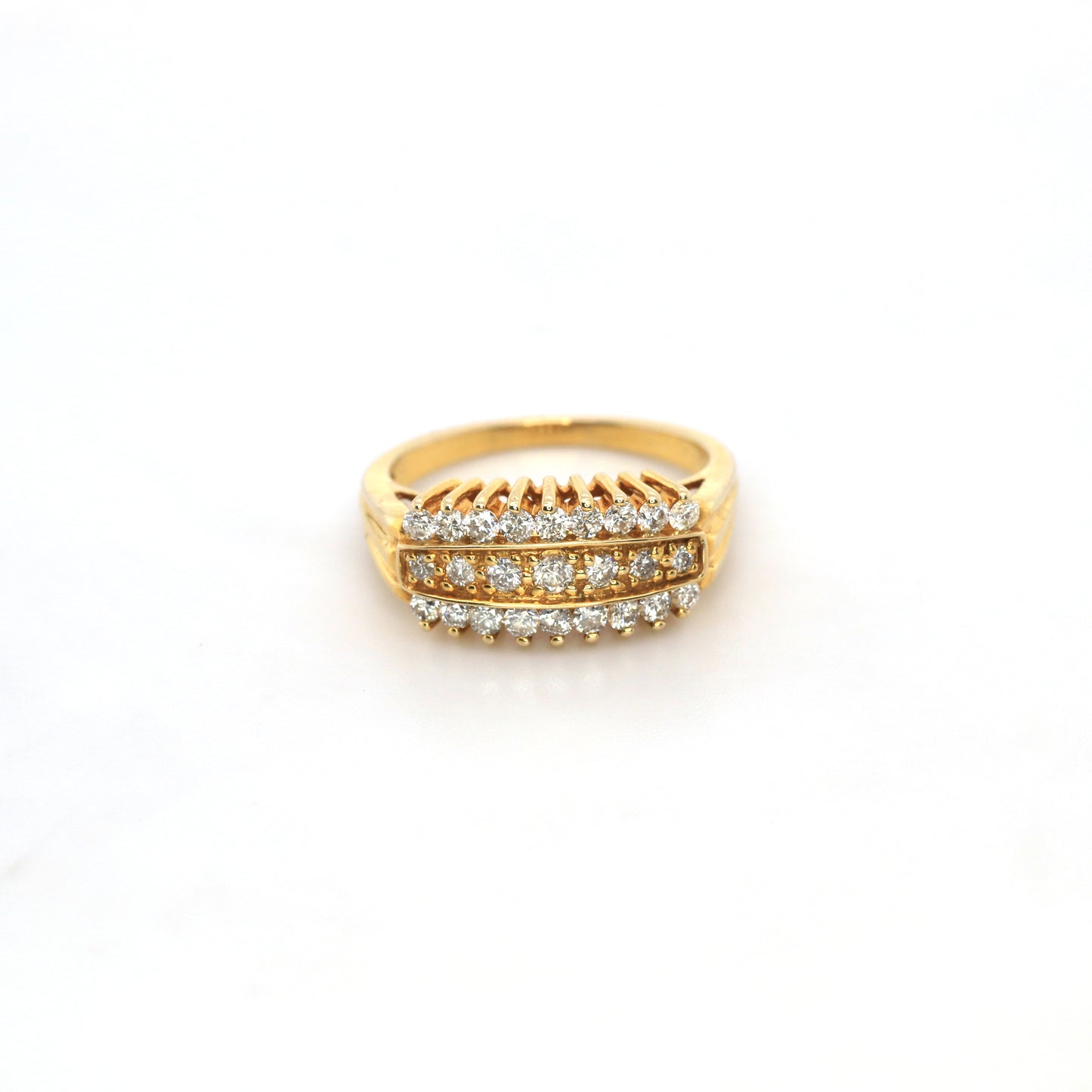 Classic Yellow Gold Diamond Engagement Ring -  4.17gm