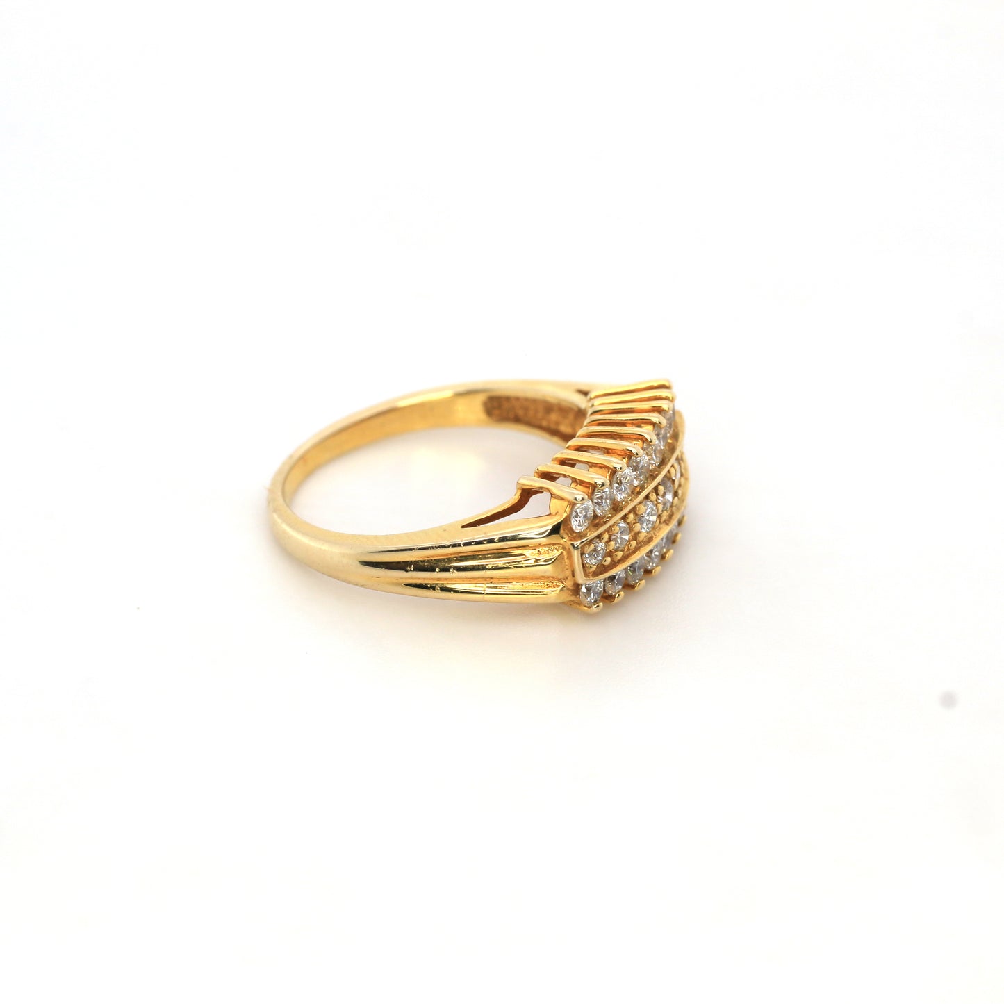 Classic Yellow Gold Diamond Engagement Ring -  4.17gm