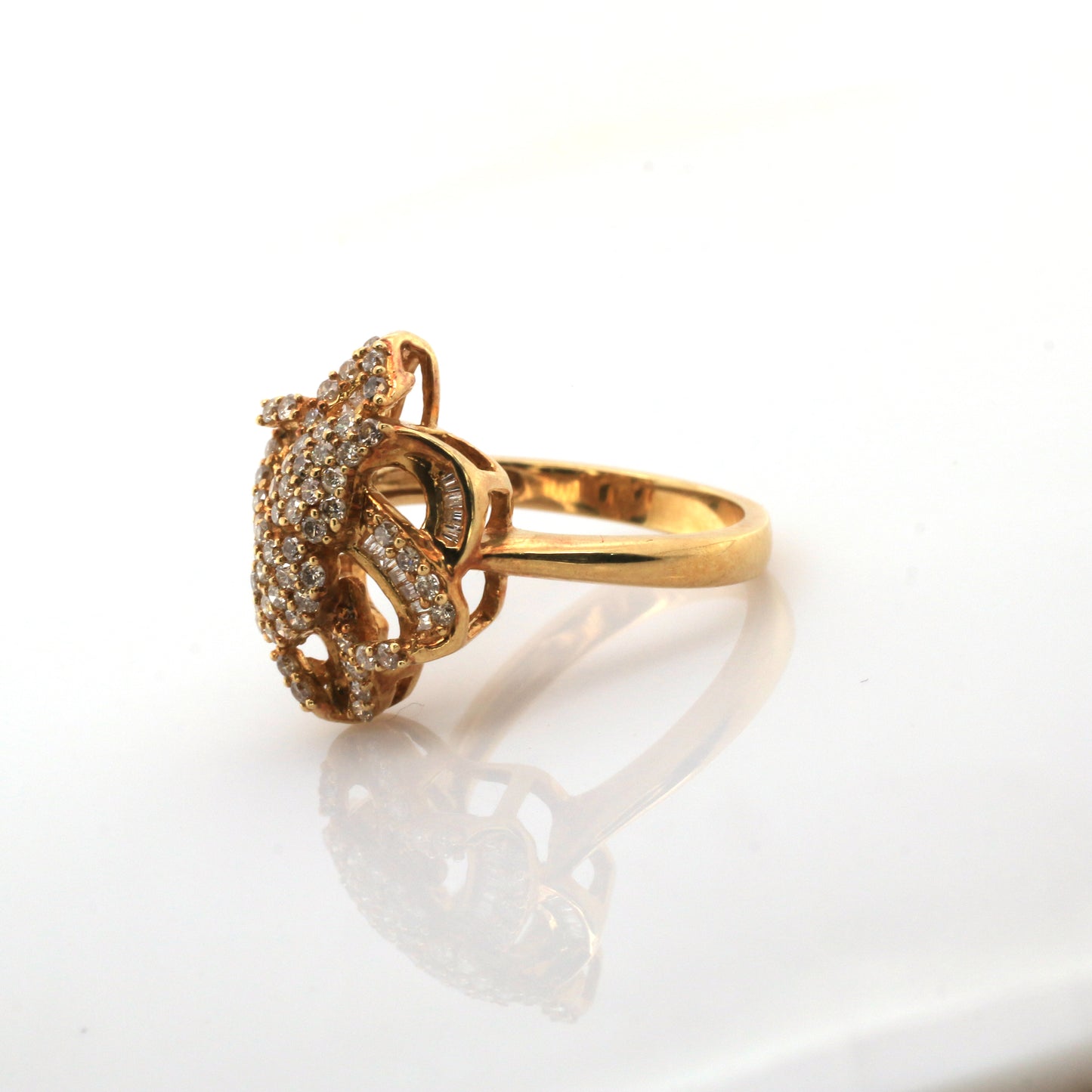 Classic Yellow Gold Diamond Engagement Ring -  4.74gm