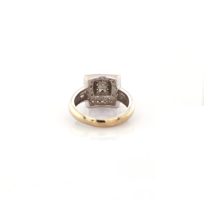 diamond cluster ring in 18K white gold