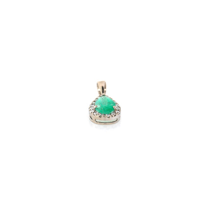 emerald pendant in 18K white gold