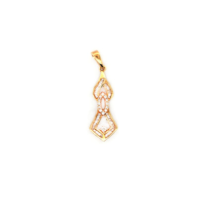 diamond pendant in 18K yellow gold