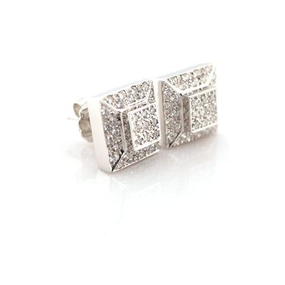 diamond earrings in 18K white gold