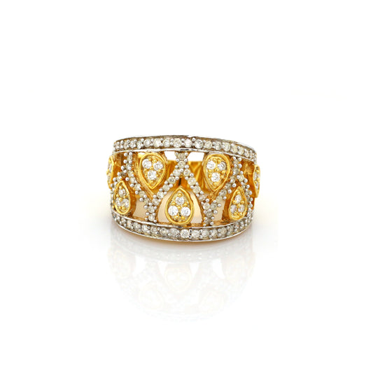 Ladies Diamond  Ring 14k yellow Gold 10.61 g