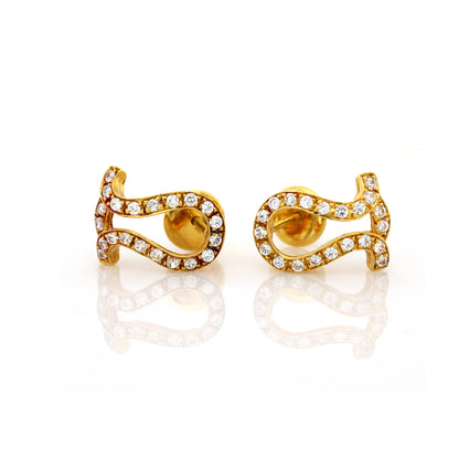 diamond earrings in 18K yellow gold