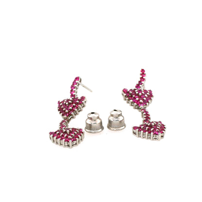 Pink sapphire earrings