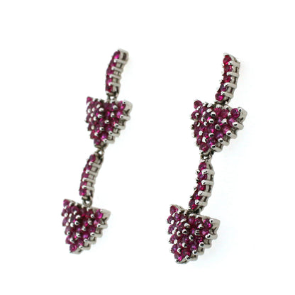 Pink sapphire earrings