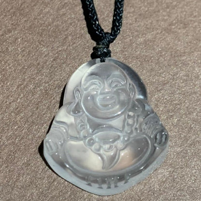 chalcedony carved necklace