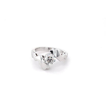 diamond Pokemon ring in 18K white gold