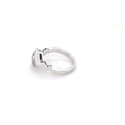 diamond Pokemon ring in 18K white gold