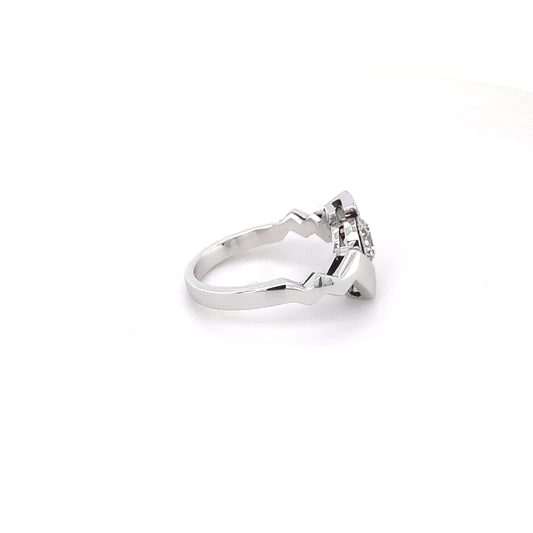 diamond Pokemon ring in 18K white gold