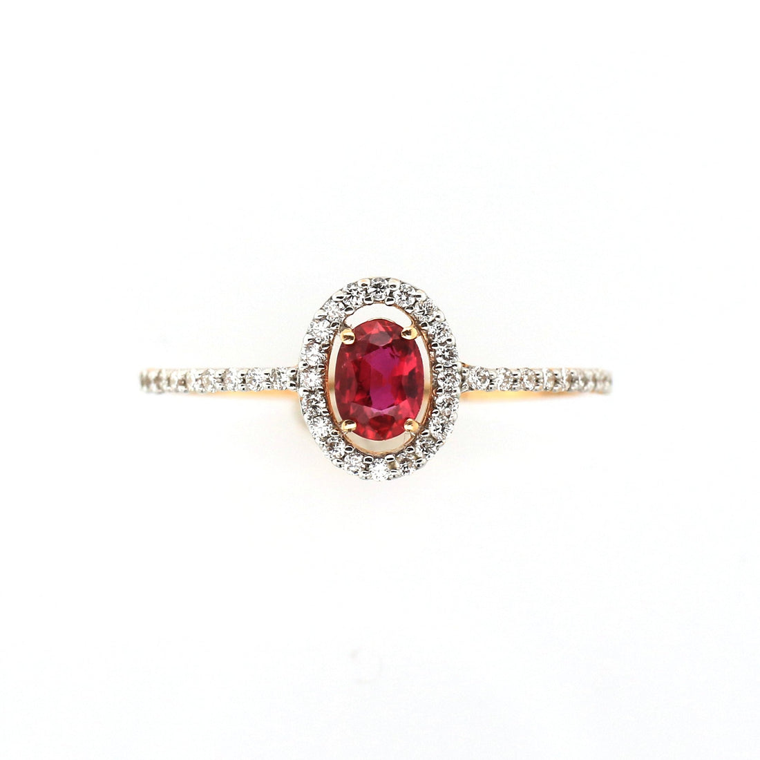 ruby vintage ring in 18K rose gold
