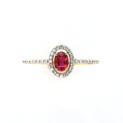 ruby vintage ring in 18K rose gold