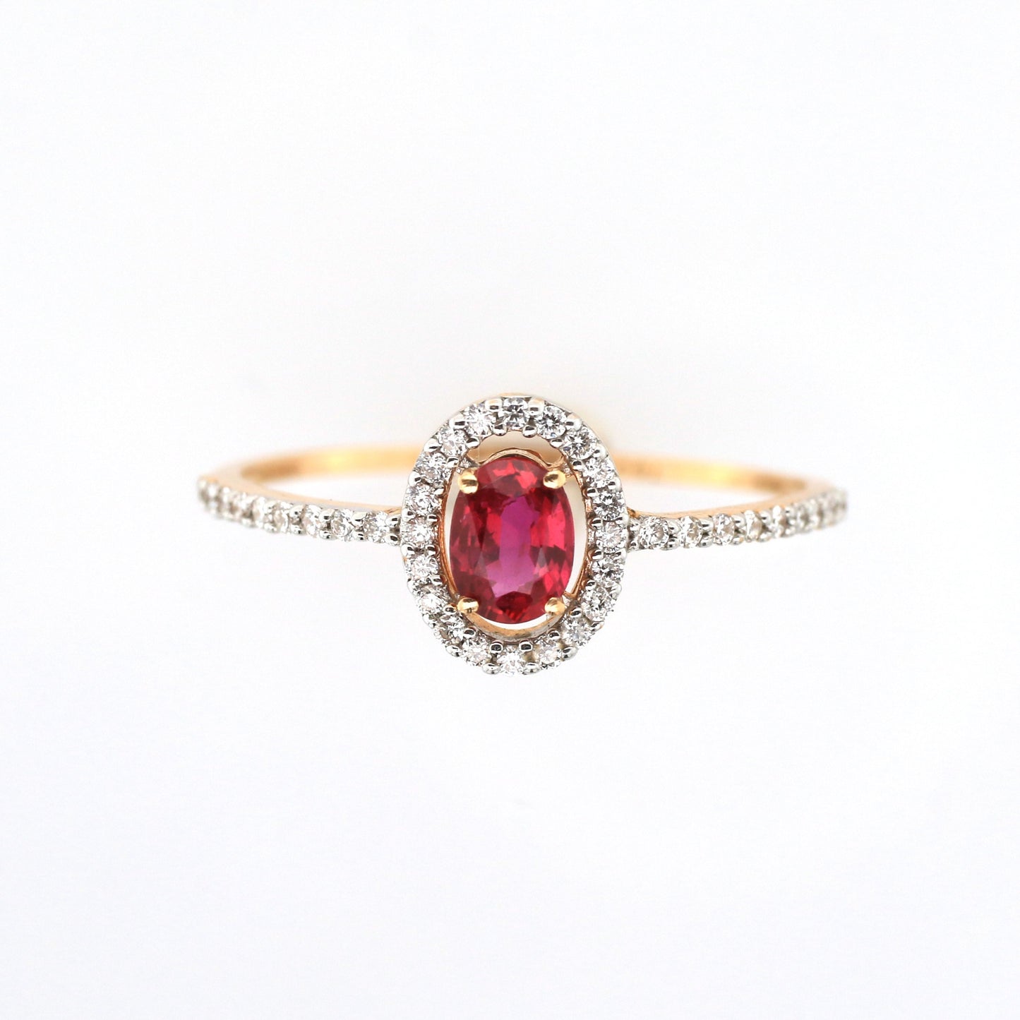 Vintage Ruby Ring - 18K Pink Gold 1.119
