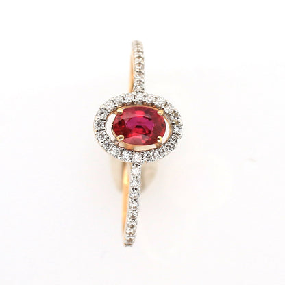 ruby vintage ring in 18K rose gold