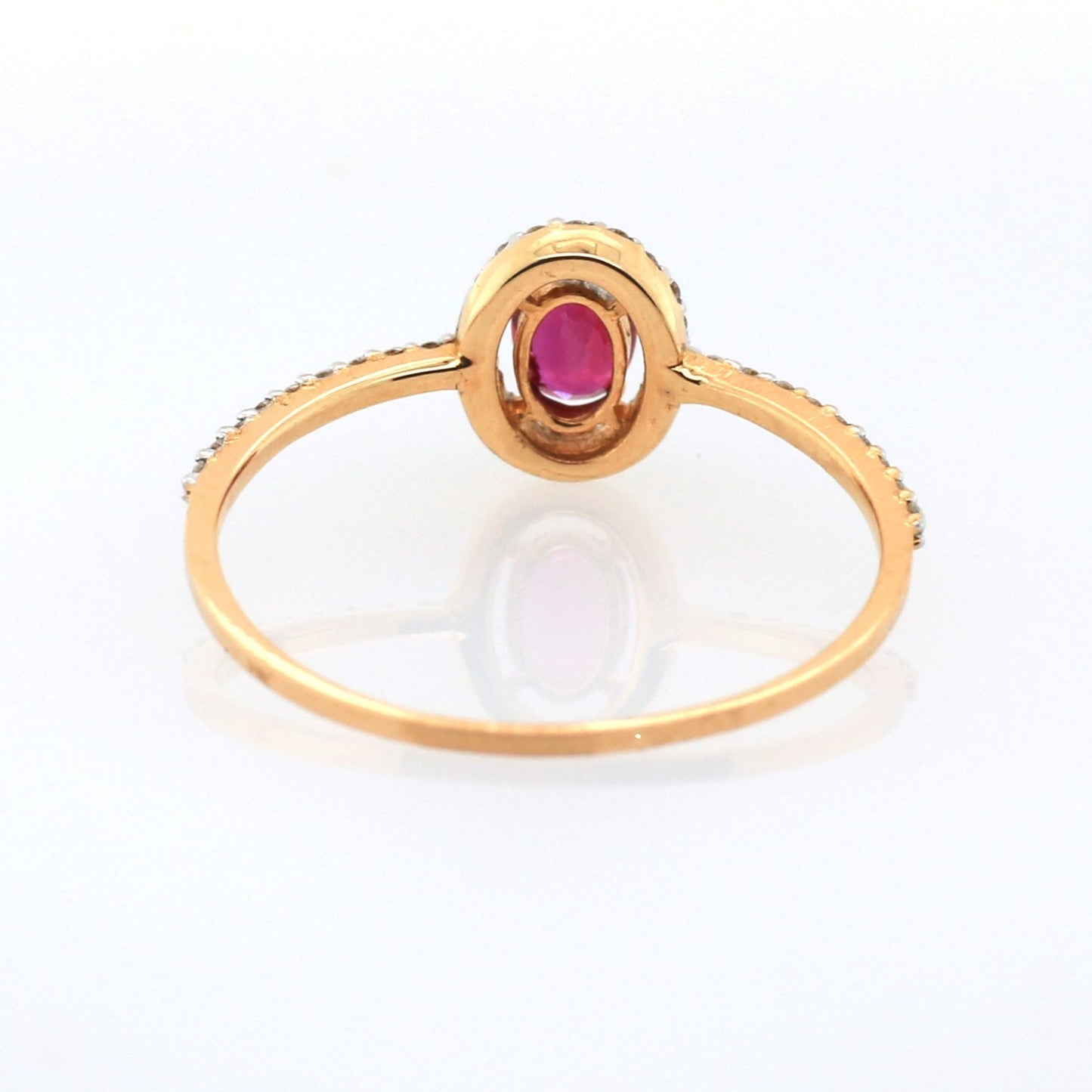 Vintage Ruby Ring - 18K Pink Gold 1.119