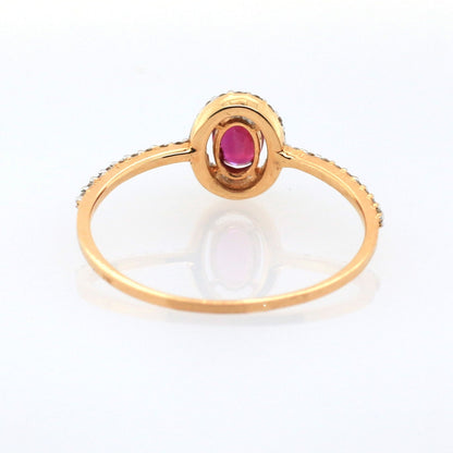 ruby vintage ring in 18K rose gold