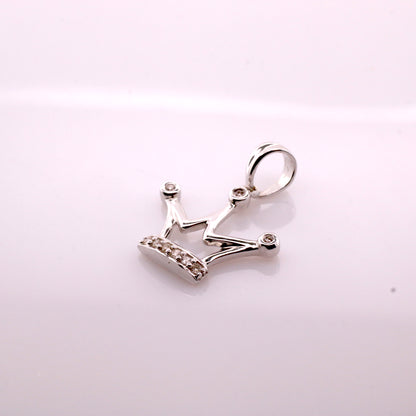 diamond pendant in 18K white gold