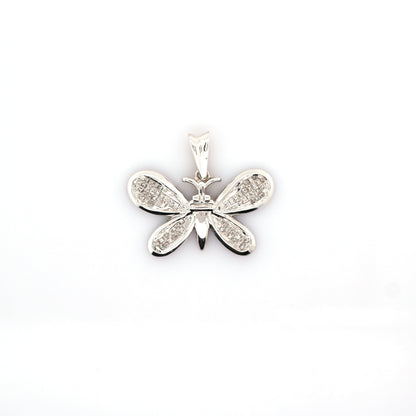 diamond pendant in 18K white gold