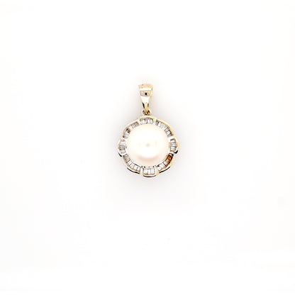 pearl pendant in 18K white gold