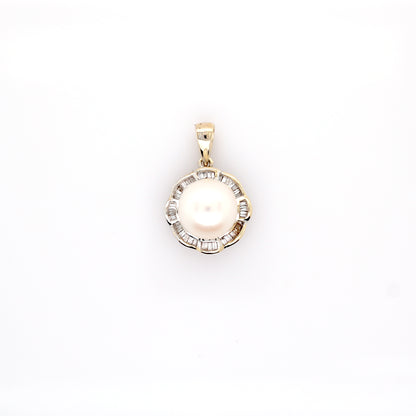 pearl pendant in 18K white gold