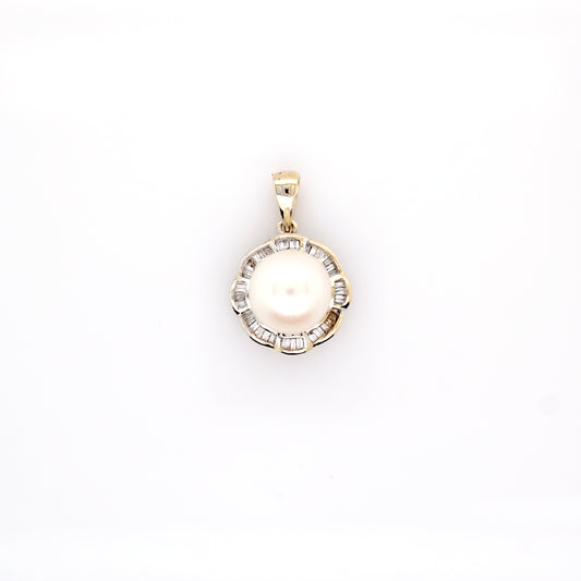 Pearl Pendent - 18K White Gold 1.30 g