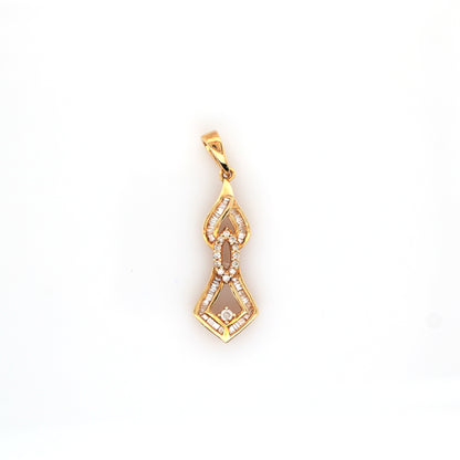 diamond pendant in 18K white gold
