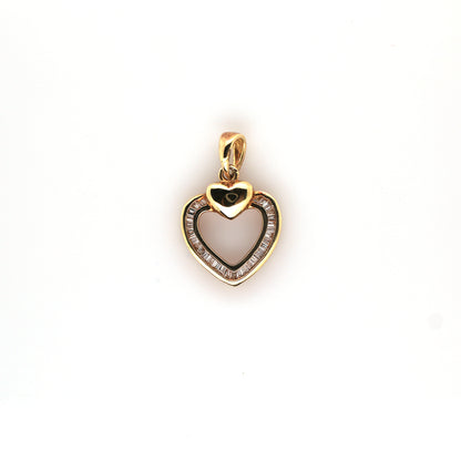 diamond pendant in 18K white gold