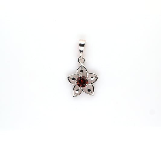 Garnet Pendent - 925 Stealing Silver  1.1 g