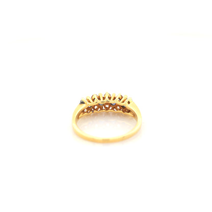 White sapphire and Blue sapphire eternity ring