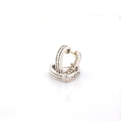 diamond earrings in 18K white gold
